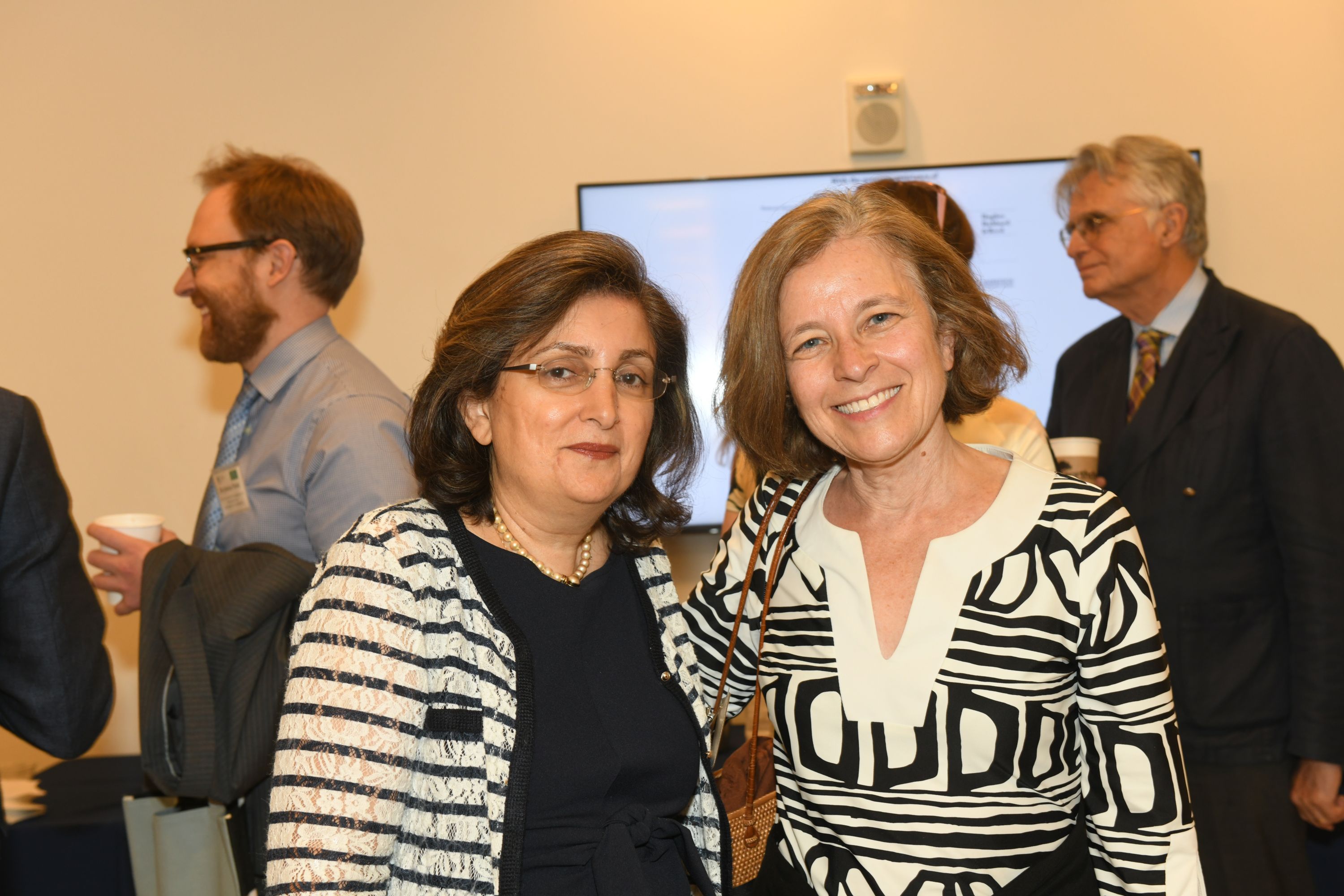 Left to right: Padideh Ala’i, Director of International and Comparative Legal Studies at AUWCL; Sarah Raskin, former United States Deputy Secretary of the Treasury.