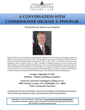 Flyer for Conversation with Michael S. Piwowar