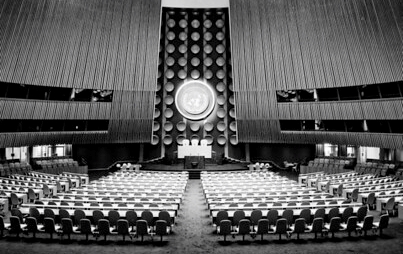 inside the UN general assembly building