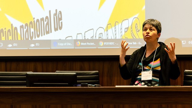 Carolina Botero speaks at the 2018 Global Congress