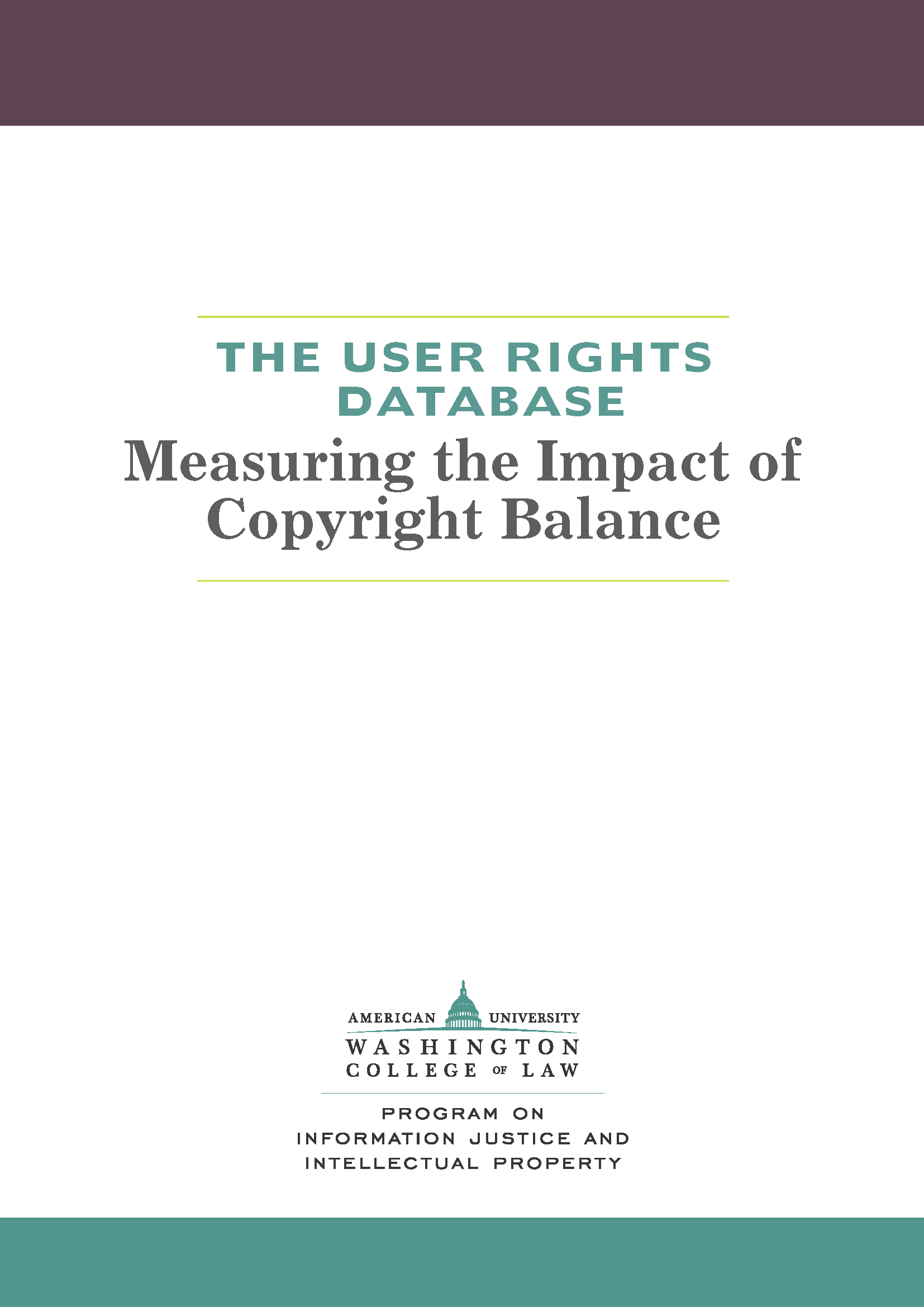 User Rights Database Report cover