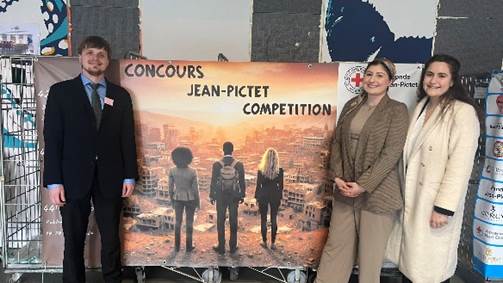 WCL Students Jack Kirk, Mandy Spiegel and Amal Rass Make It to the Semifinals of the Jean-Pictet International Humanitarian Law Competition