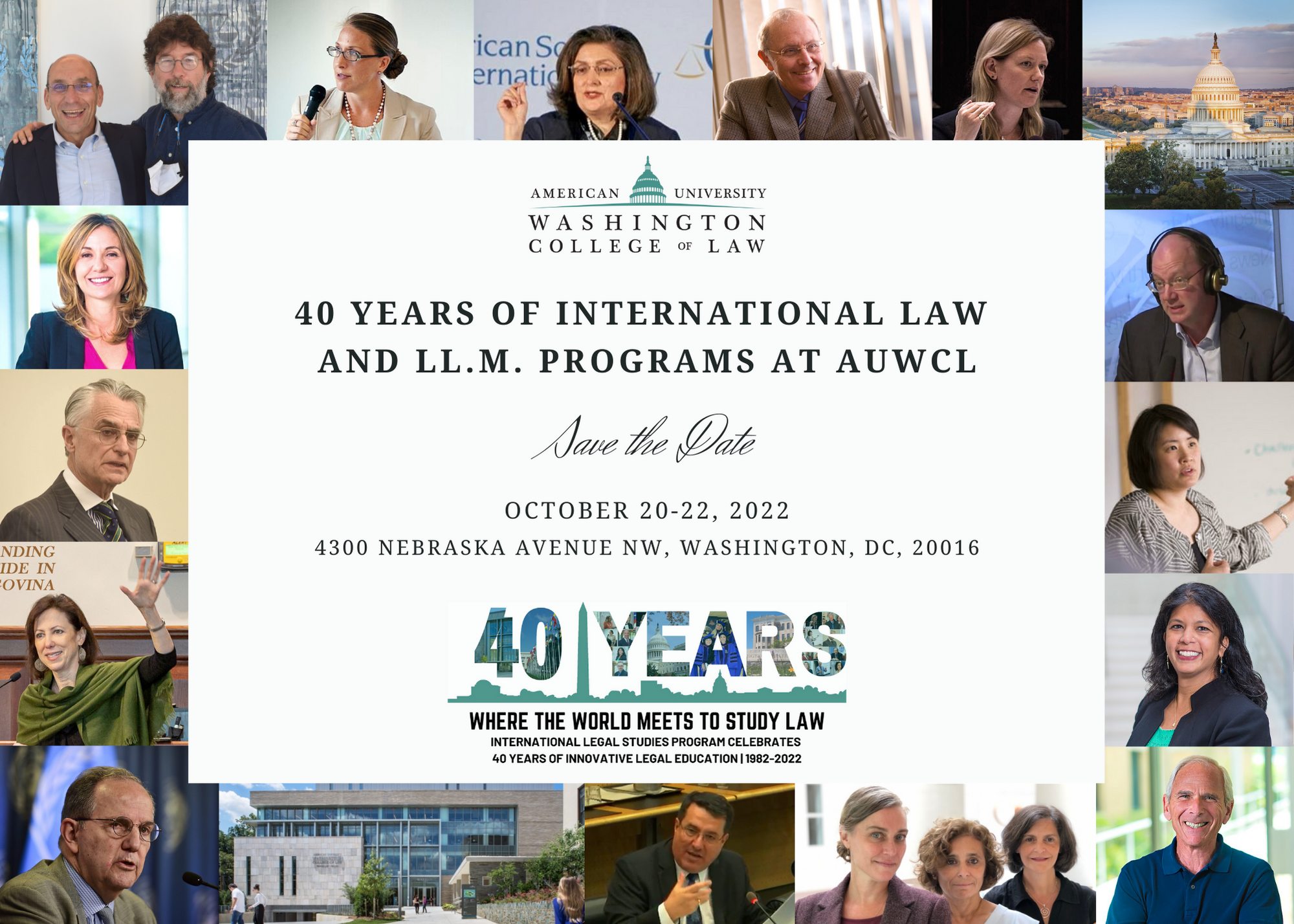 40th Anniversary of International Law at American University Washington College of Law