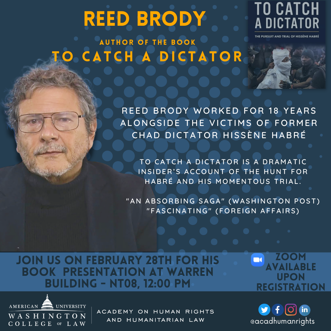 Book Presentation "To Catch a Dictator" by Reed Brody
