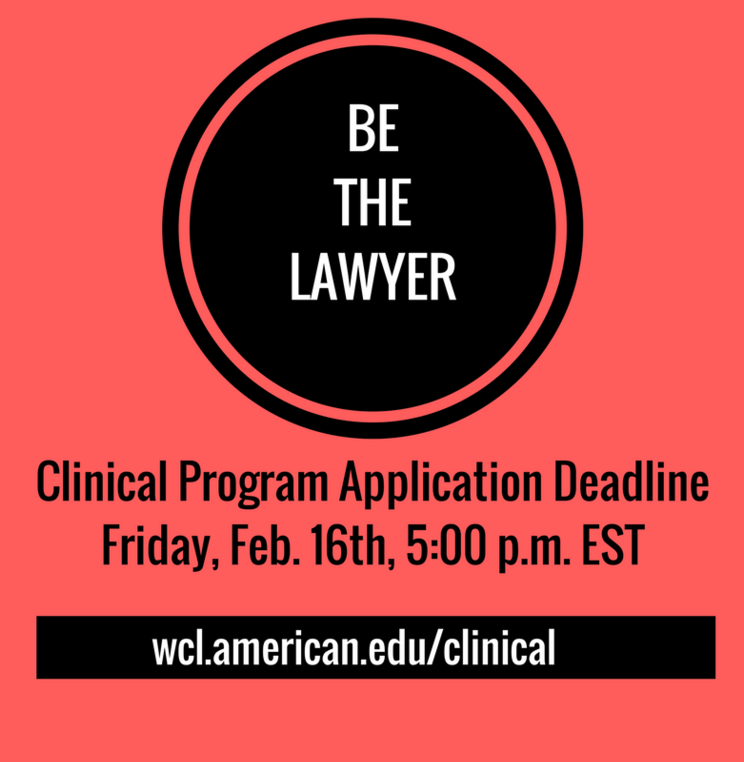 Clinic Application Deadline: Friday, February 16th