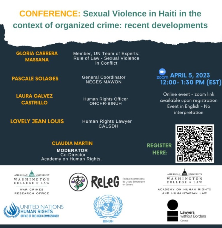 Sexual Violence in the context of organized crime in Haiti: Latest developments
