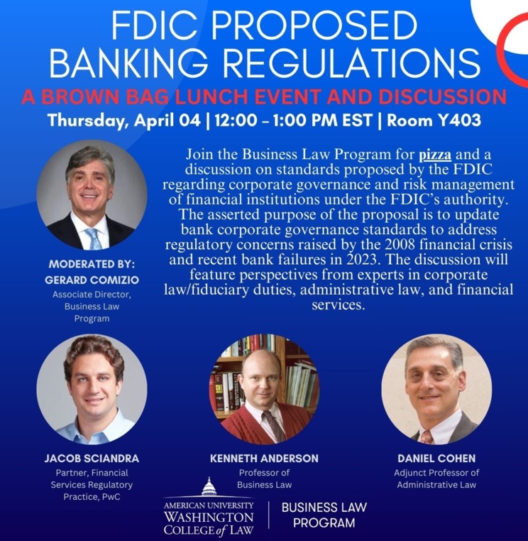 FDIC Proposed Banking Regulations Brown Bag Lunch