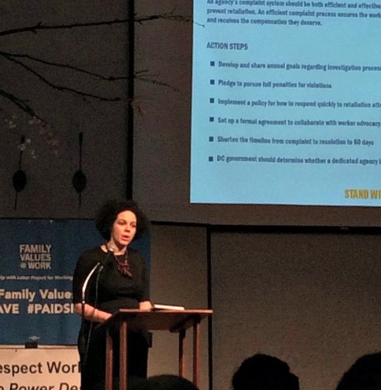 Prof. Sherley Cruz Presents at Worker's Rights Town Hall