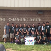 Carpenter's Shelter volunteers assisted with lawn maitenance