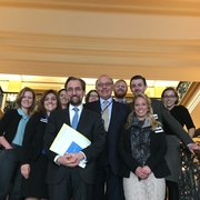 Dean Grossman and students with the United Nations High Commissioner for Human Rights Zeid Ra'ad Al Hussein
