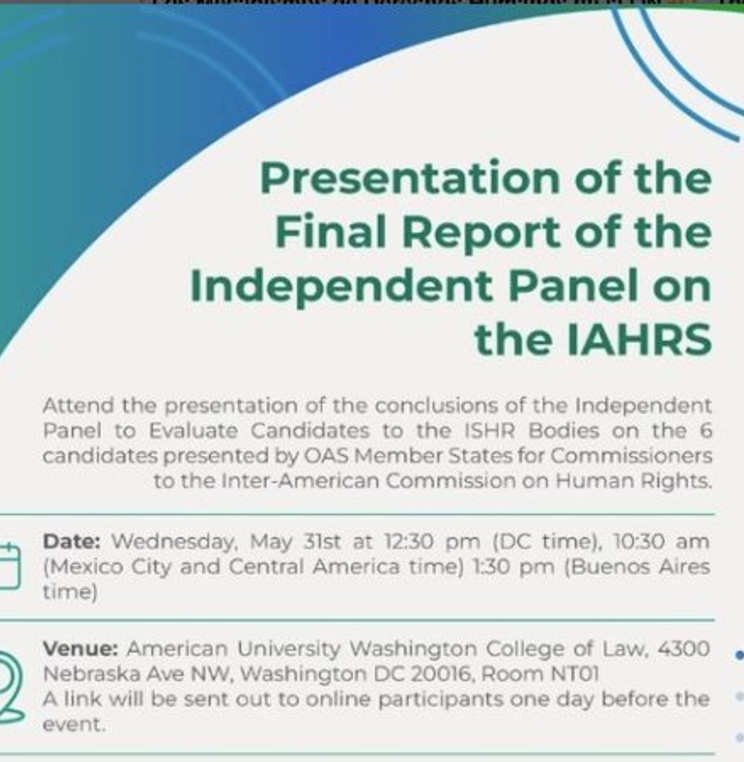 Presentation of the Final Report of the IACHR Panel