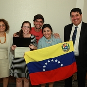 Academy Co-directors Martin and Rodríguez-Pinzón with Laura Dib, Best Orator Overall.