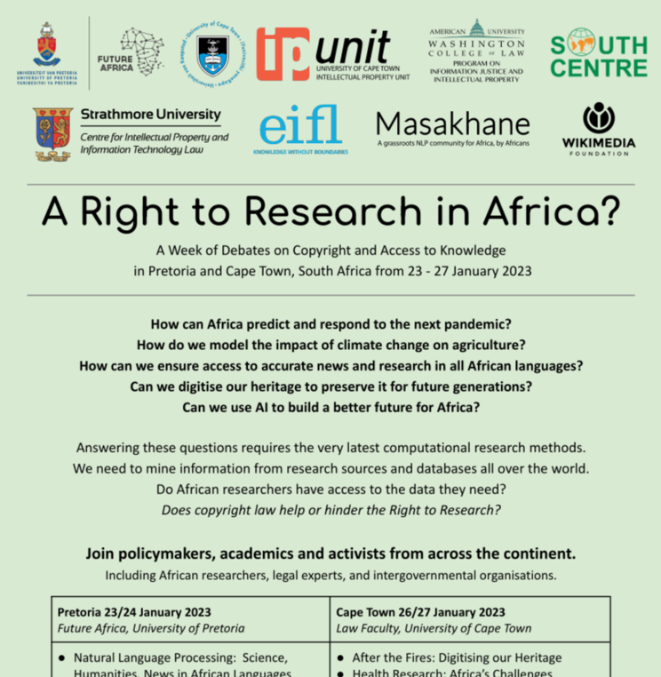 A Week of Events on Copyright and Access to Knowledge in South Africa