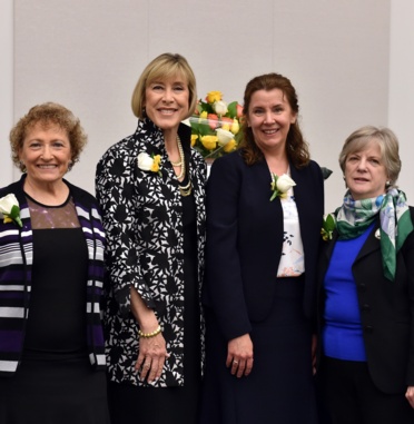 Past Leadership Award Recipients with Lisa Dewey