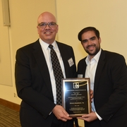 Judson Kempson '16, recipient of the Peter M. Cicchino Award for Outstanding Advocacy in the Public Interest in the Category of Current Student, and his nominator Robert Martinez
