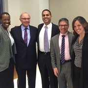 Dean Grossman with recently promoted faculty
