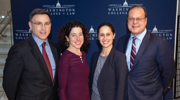 Left to right: Colonel Gary Corn, program director; Professor Jen Daskal, faculty director and TSL founder; Ya’ara Barnoon, assistant director; and Alex Joel, Scholar-in-Residence.