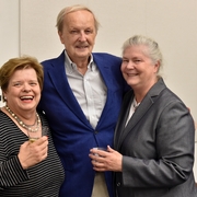 Billie Jo Kaufman, Walter Labitzky, and Cathy Prather join in the celebration.