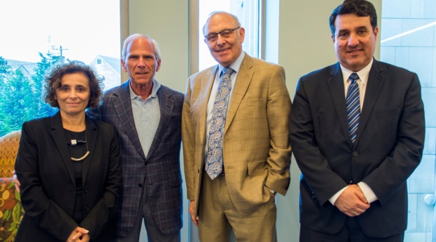 Four professors: Claudia Martin, Robert Goldman, Claudio Grossman, and Diego Rodríguez-Pinzón
