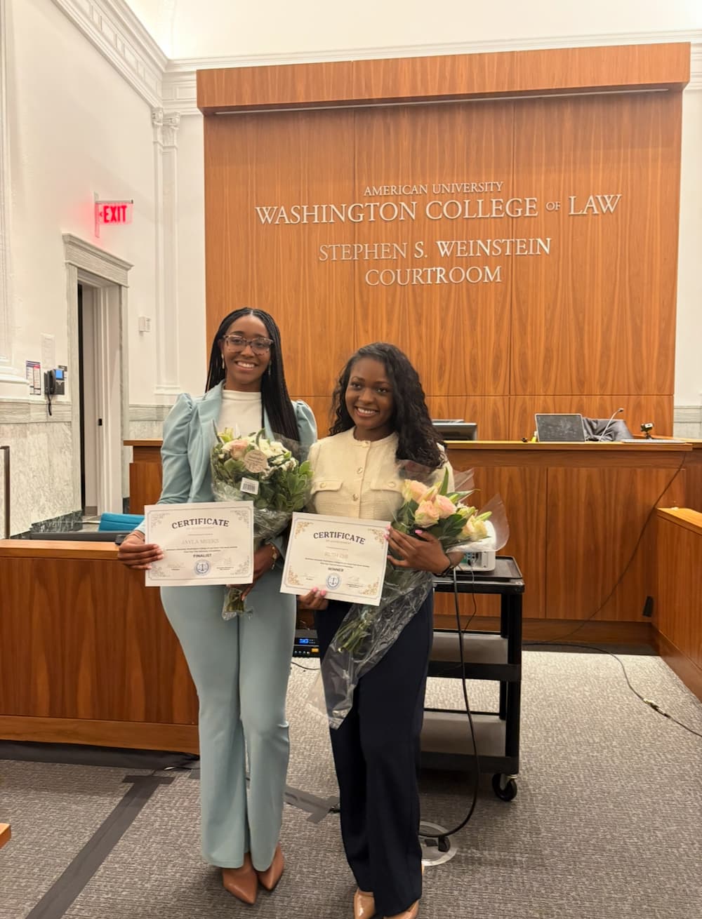 The 2024 First-Year Trial Advocacy Competition Winner Mark Rodriguez & Finalist Katharine Cuneo