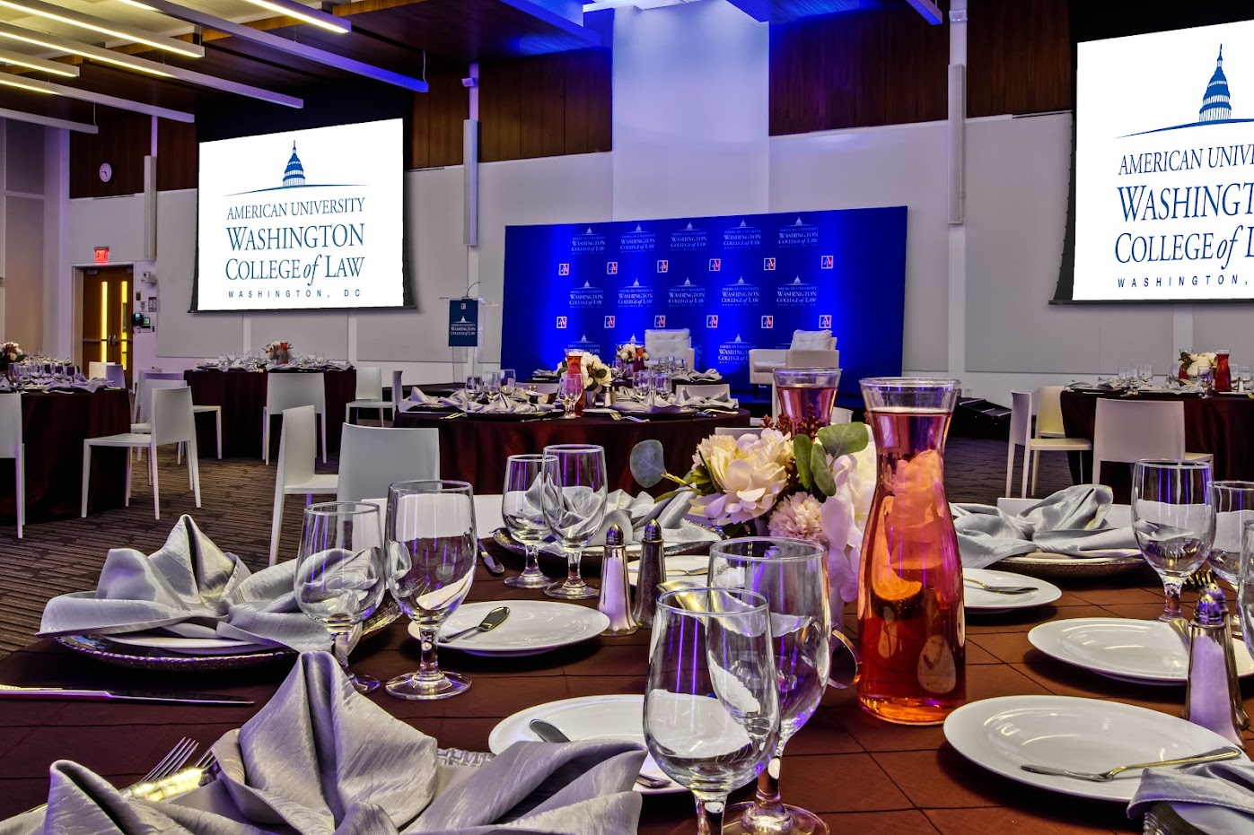 very nice table settings at an AU event