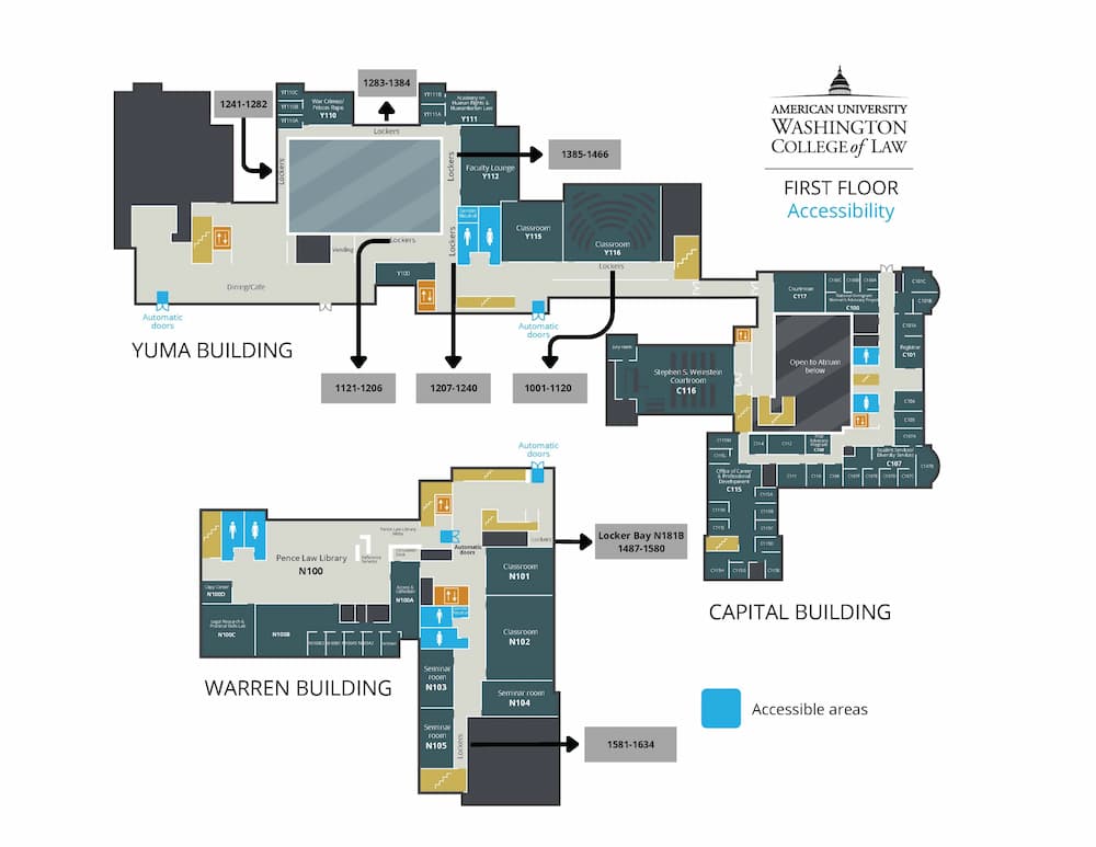 First Floor Locker Map