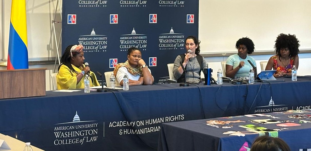 Exhibition of the work of the Weavers of Mampuján at the Washington College of Law Exhibition of the work of the Weavers of Mampuján at the Washington College of Law