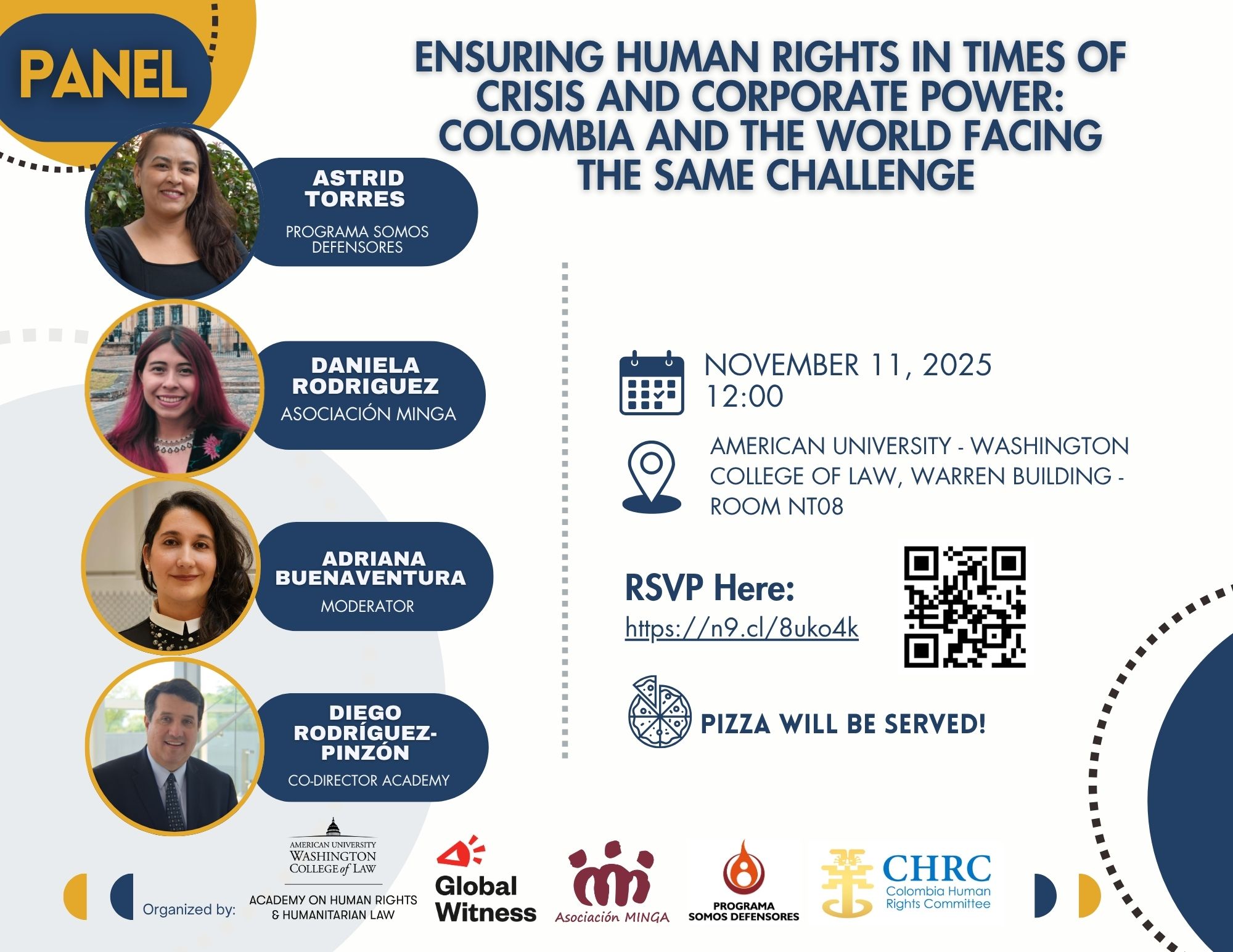 Flyer of Event: Ensuring Human Rights in Times of Crisis and Corporate Power: Colombia and the World Face the Same Challenge Flyer of Event: Ensuring Human Rights in Times of Crisis and Corporate Power: Colombia and the World Face the Same Challenge