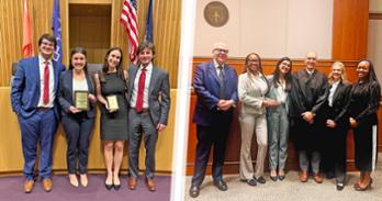 Syracuse team from on left to the right the St. John's team.