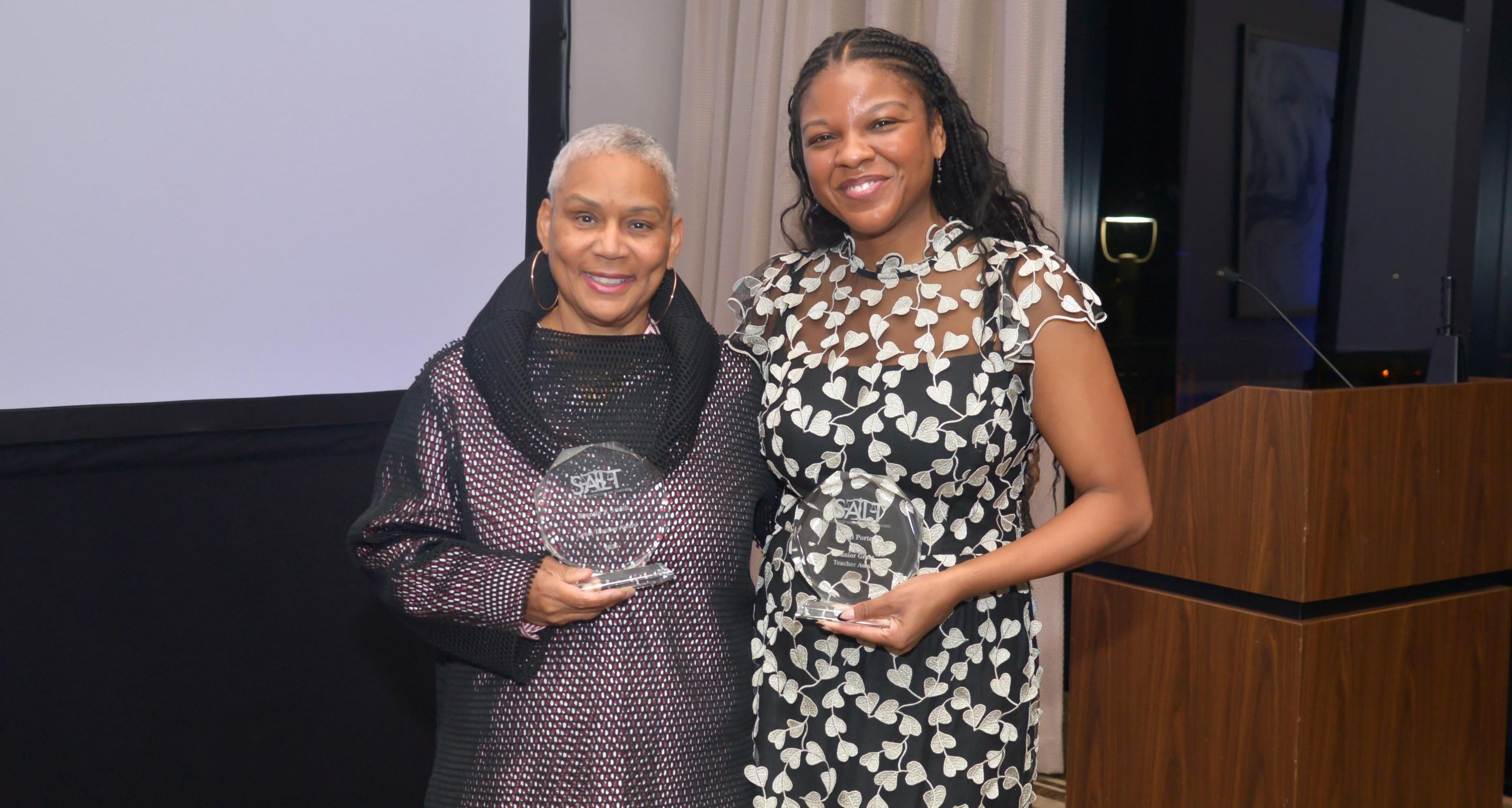 Professors Angi Porter and Brenda Smith at the 2026 SALT Awards Professors Angi Porter and Brenda Smith at the 2026 SALT Awards