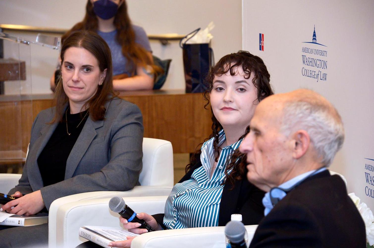 Judge Tatel responds to a question during the Q & A